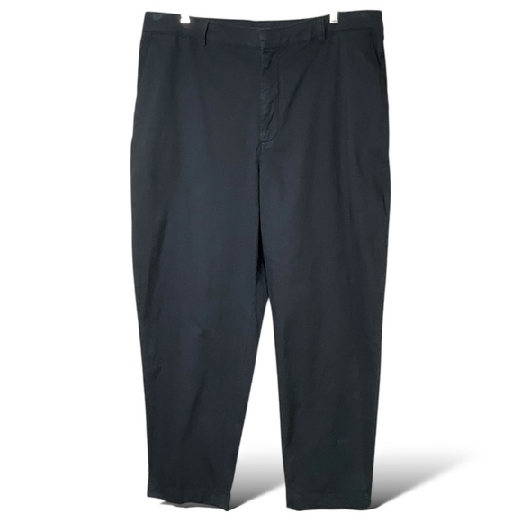 GAP Cotton Black Straight Up Khaki Trousers Side & Back Pockets US Sz 16 Tall - Picture 1 of 9